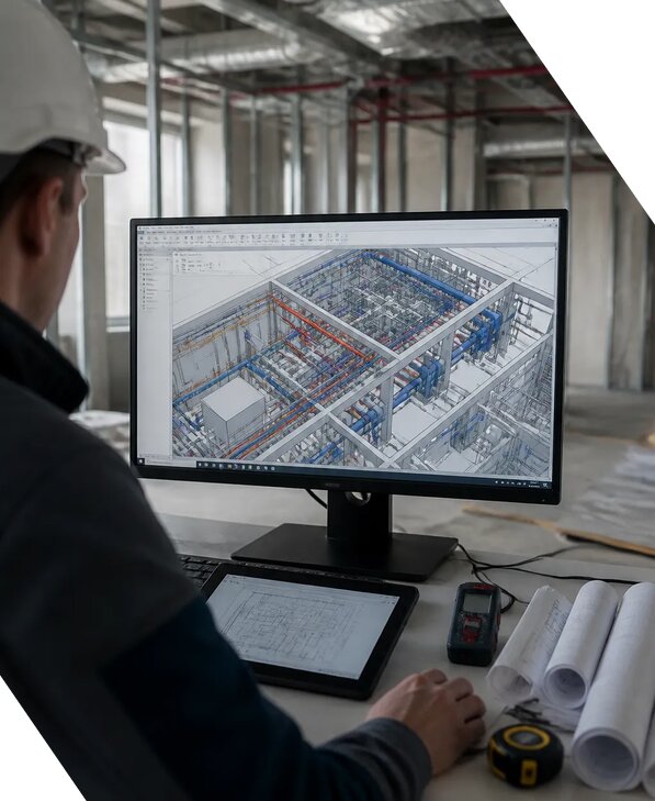 Создание BIM модели инженерных сетей для объектов в Боре